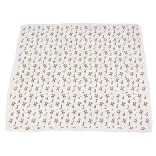 Hungry Giraffe and Animal Print Bamboo Muslin Nursery Blanket Newcastle Classics