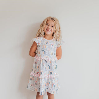 Girl's Tiered Ruffle Dress - Rainbow Baby & Toddler Dresses