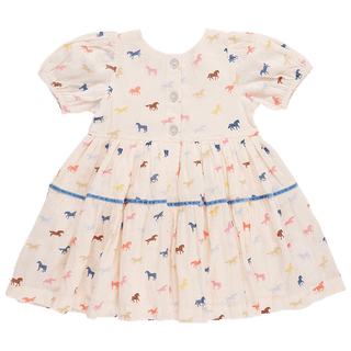 Pink Chicken Charlie Dress - Multi Tiny Horses | Baby Riddle