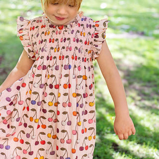 Pink Chicken Stevie Dress - Cloud Pink Cherry | Baby Riddle