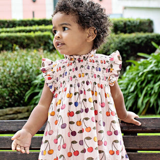 Pink Chicken Stevie Dress - Cloud Pink Cherry | Baby Riddle