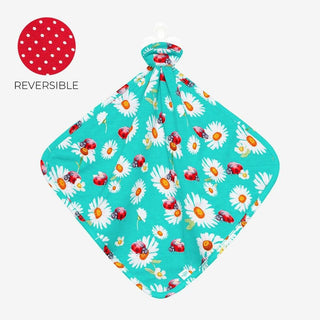 Baby Girls Bamboo Patoo and Lovey Blanket Set, Ladybug & Rose Petal Polka Dot - One Size Swaddling & Receiving Blankets