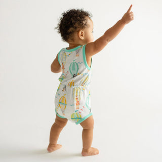 Bamboo Varsity Bubble Romper - Balloon Wonder