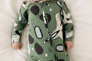 Posh Peanut Bamboo Convertible Footie Romper - Airman (Jets) 