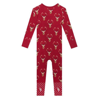 Posh Peanut Bamboo Convertible Footie Romper - Dash (Deer)