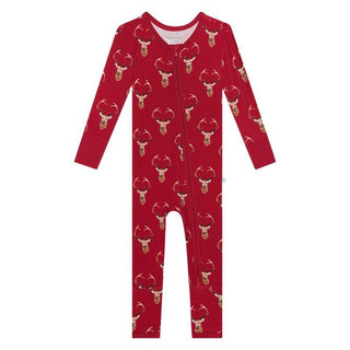 Posh Peanut Bamboo Convertible Footie Romper - Dash (Deer)