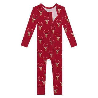 Posh Peanut Bamboo Convertible Footie Romper - Dash (Deer)