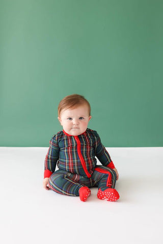 Bamboo Convertible Footie Romper - Tartan Plaid Baby & Toddler Sleepwear