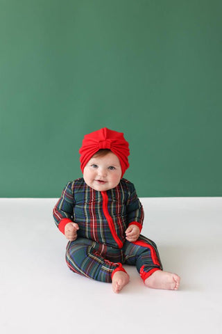 Posh Peanut Bamboo Convertible Footie Romper - Tartan Plaid