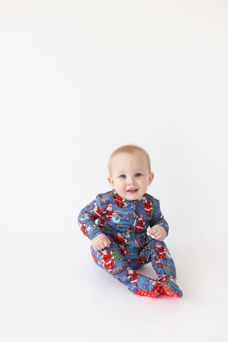 Bamboo Footie with Zipper - Santa Clause Baby & Toddler Sleepwear