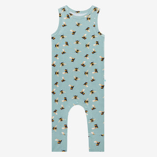 Posh Peanut Basic Racerback Romper - Spring Bee