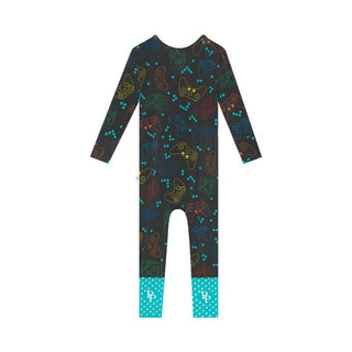 Posh Peanut Boy's Bamboo Convertible Footie Romper - Posh Player One 