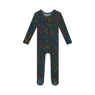 Boy's Bamboo Footie with Zipper - Posh Player One Baby & Toddler Sleepwear