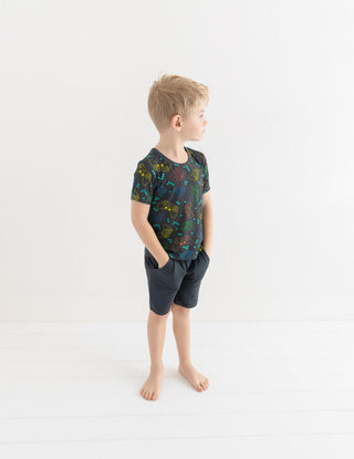 Posh Peanut Boy's Bamboo Short Sleeve T-Shirt & Short Outfit Set - Posh Player One 