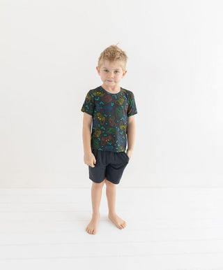 Posh Peanut Boy's Bamboo Short Sleeve T-Shirt & Short Outfit Set - Posh Player One 