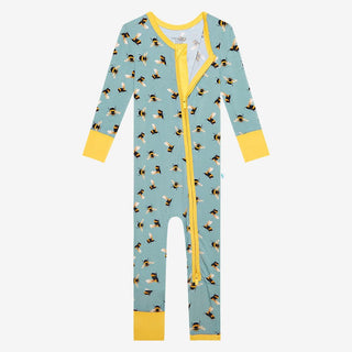 Posh Peanut Boy's Convertible Footie Romper - Spring Bee