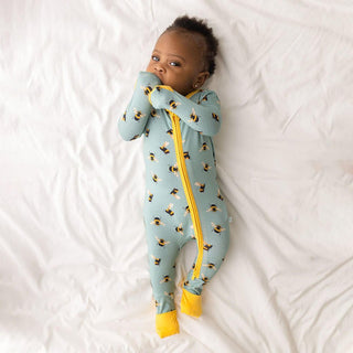 Posh Peanut Boy's Convertible Footie Romper - Spring Bee