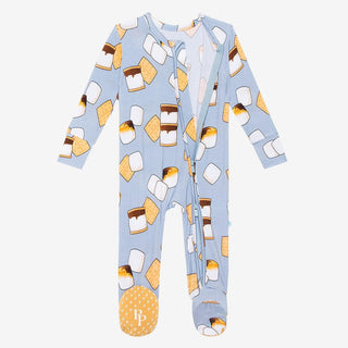 Posh Peanut Boys Footie with Zipper, Marshal