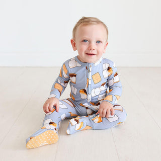 Posh Peanut Boys Footie with Zipper, Marshal