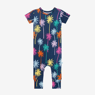 Posh Peanut Boys Short Sleeve Basic Romper - Palmer