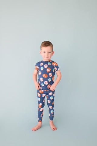 Posh Peanut Boys Short Sleeve Pajama Set - Homer Baseball