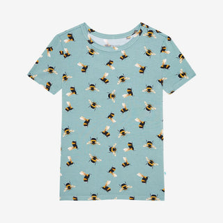 Boy's Bamboo Short Sleeve Pajama Set - Spring Bee Posh Peanut