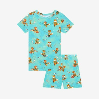 Posh Peanut Boys Short Sleeve Pajama Set with Shorts - Arlo Foxes | These Sleepies provide comfort and delightful designs for joyful bedtimes.