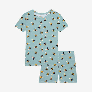 Posh Peanut Boy's Short Sleeve Pajama Set with Shorts - Spring Bee | These Sleepies provide comfort and delightful designs for joyful bedtimes.