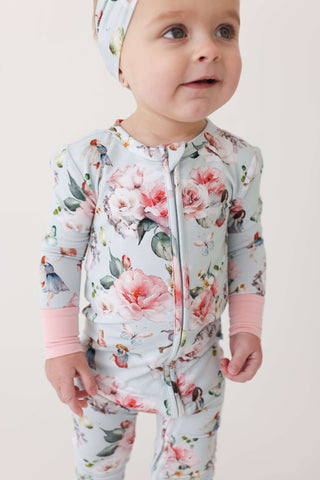 Bamboo Convertible Footie Romper - Melinda (Fairies) Baby & Toddler Sleepwear Posh Peanut Size: 3-6 Months