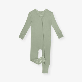 Posh Peanut Convertible Footie Romper - Soft Jade | Baby Riddle