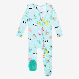 Bamboo Footie with Zipper - Donuts Baby & Toddler Sleepwear