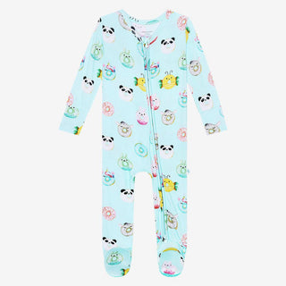 Bamboo Footie with Zipper - Donuts Baby & Toddler Sleepwear