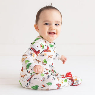 Bamboo Footie with Zipper - Nashville (Farming) Baby & Toddler Sleepwear