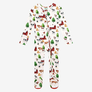 Bamboo Footie with Zipper - Nashville (Farming) Baby & Toddler Sleepwear