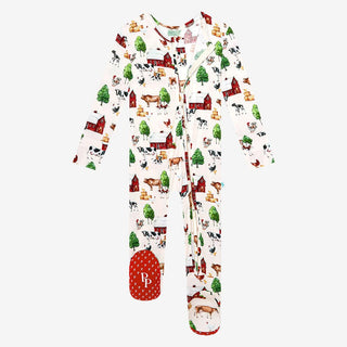 Bamboo Footie with Zipper - Nashville (Farming) Baby & Toddler Sleepwear