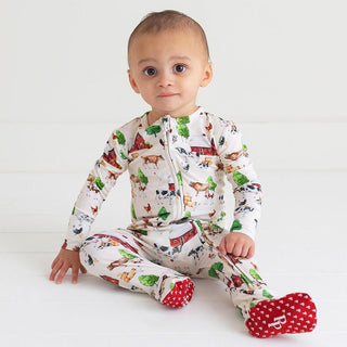 Bamboo Footie with Zipper - Nashville (Farming) Baby & Toddler Sleepwear