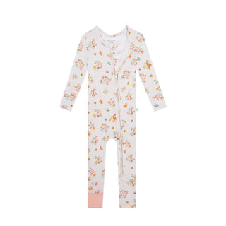 Posh Peanut Girl's Bamboo Convertible Footie Romper - Clemence (Floral)