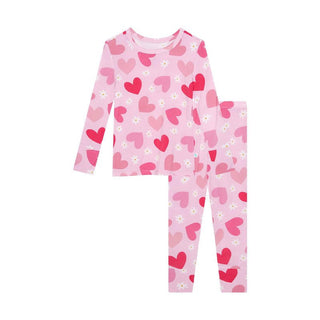 Posh Peanut Girl's Bamboo Long Sleeve Pajama Set - Daisy Love  | These Sleepies provide comfort and delightful designs for joyful bedtimes.