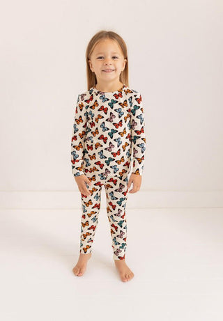 Girl's Bamboo Long Sleeve Pajama Set - Larisa (Butterflies) Baby & Toddler Sleepwear