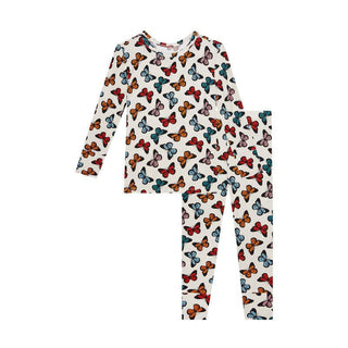 Girl's Bamboo Long Sleeve Pajama Set - Larisa (Butterflies) Baby & Toddler Sleepwear