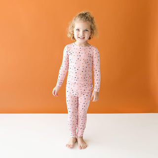 Girl's Bamboo Long Sleeve Pajama Set - Cassidy (Hearts) Baby & Toddler Sleepwear