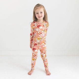 Posh Peanut Girl's Long Sleeve Pajama Set - Celia (Floral)