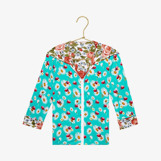 Girl's Bamboo Long Sleeve Reversible Jacket - Alma (Floral) Posh Peanut