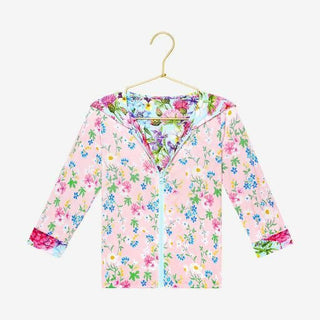 Girl's Bamboo Long Sleeve Reversible Jacket - Hadley (Floral) Posh Peanut