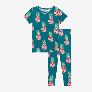 Posh Peanut Girls Short Sleeve Pajama Set - Ananans | These Sleepies provide comfort and delightful designs for joyful bedtimes.