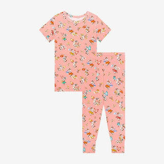 Posh Peanut Girls Short Sleeve Pajama Set - Betty Rabbits | These Sleepies provide comfort and delightful designs for joyful bedtimes.