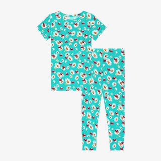 Girl's Bamboo Short Sleeve Pajama Set - Ladybug Posh Peanut