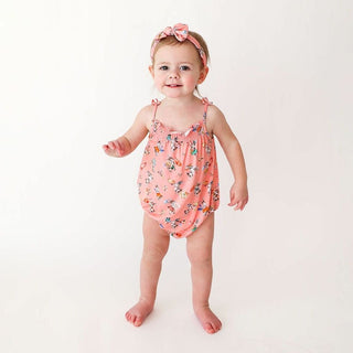 Posh Peanut Girls Spaghetti Strap Bubble Romper - Betty Rabbits