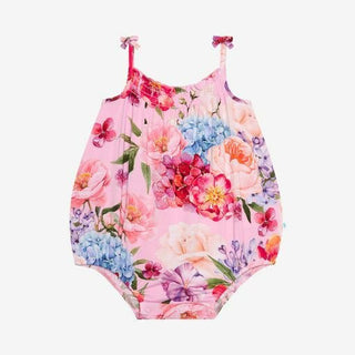 Girl's Bamboo Spaghetti Strap Bubble Romper - Brisa (Floral) Posh Peanut