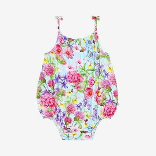 Posh Peanut Girls Spaghetti Strap Bubble Romper - Hadley Floral